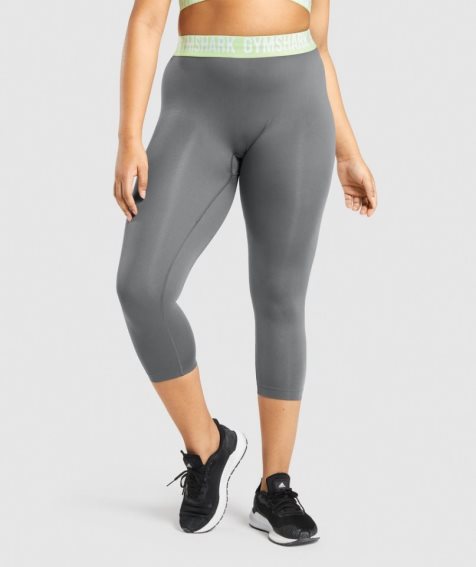 Legginsy Gymshark Fit Seamless Cropped Damskie Szare | PL 936JFE